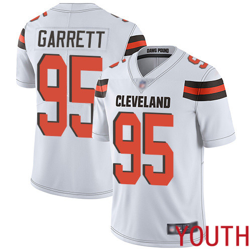 Cleveland Browns Myles Garrett Youth White Limited Jersey #95 NFL Football Road Vapor Untouchable
